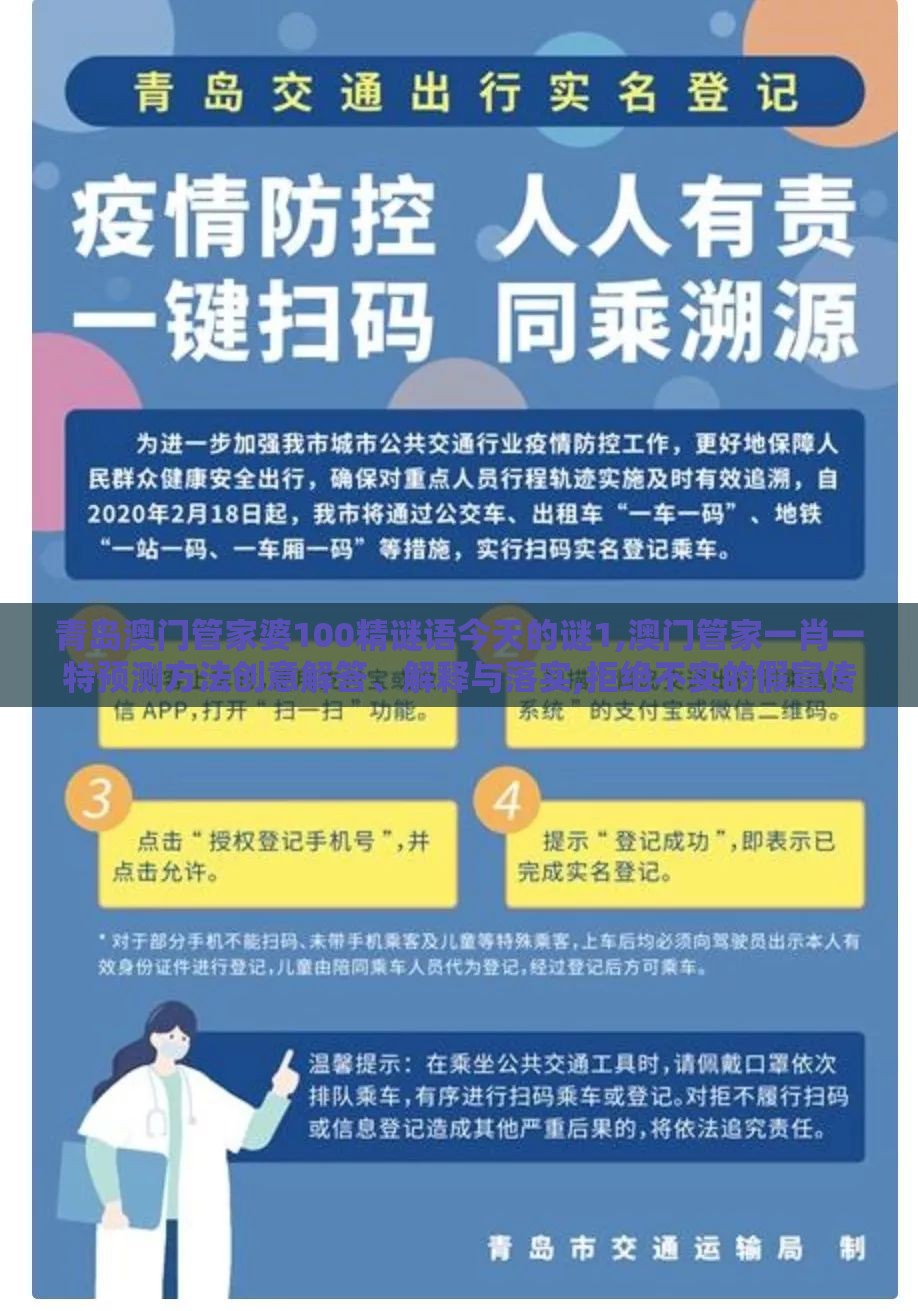 青岛澳门管家婆100精谜语今天的谜1,澳门管家一肖一特预测方法创意解答、解释与落实,拒绝不实的假宣传影