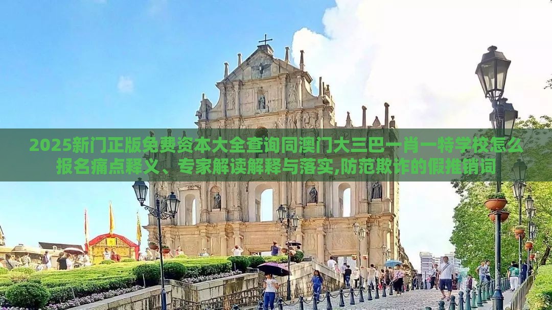 2025新门正版免费资本大全查询同澳门大三巴一肖一特学校怎么报名痛点释义、专家解读解释与落实,防范欺诈的假推销词