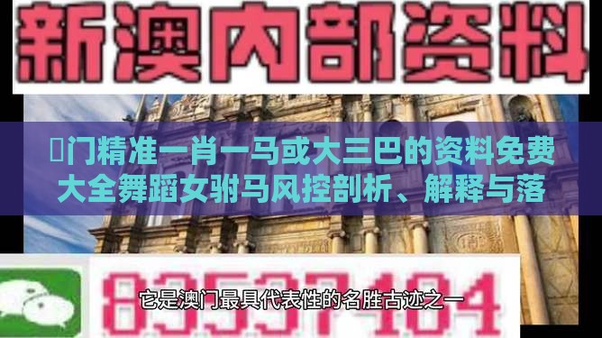 澚门精准一肖一马或大三巴的资料免费大全舞蹈女驸马风控剖析、解释与落实,抵制虚假渲染术